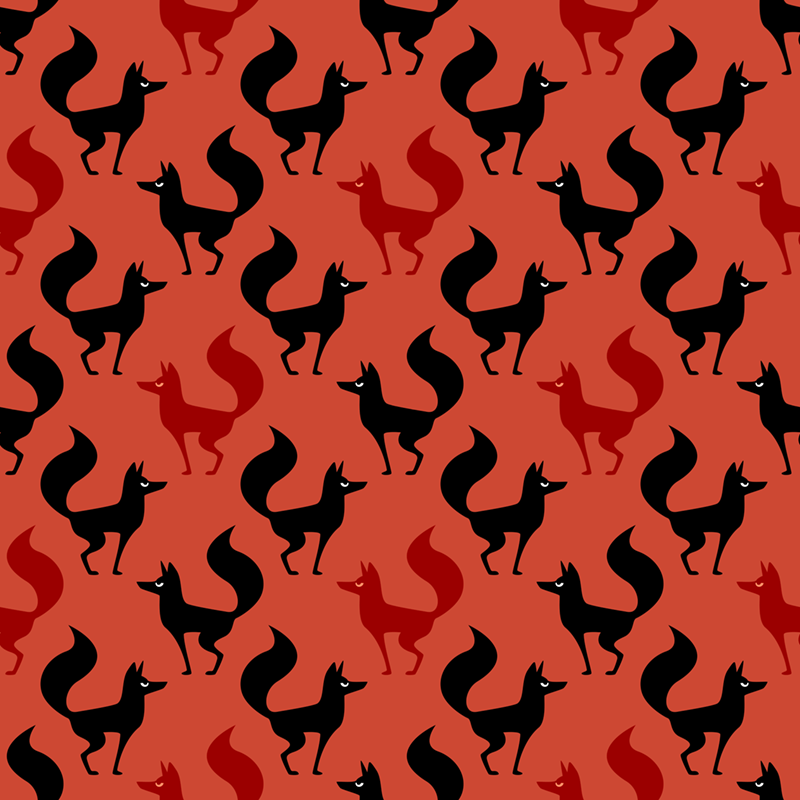Angr Animals Fox pattern by VrijFormaat