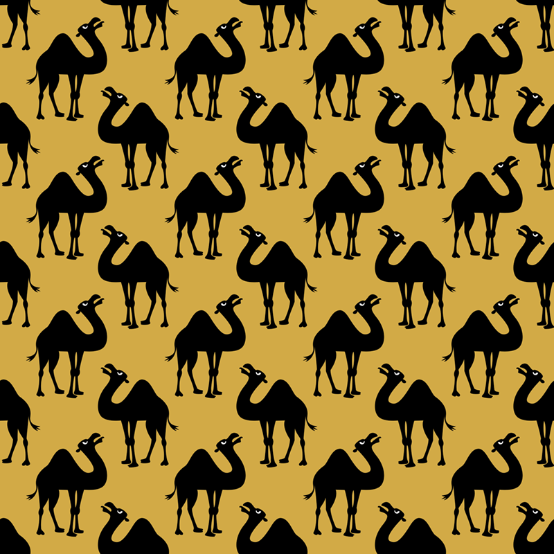 angry animals dromedary pattern by VrijFormaat