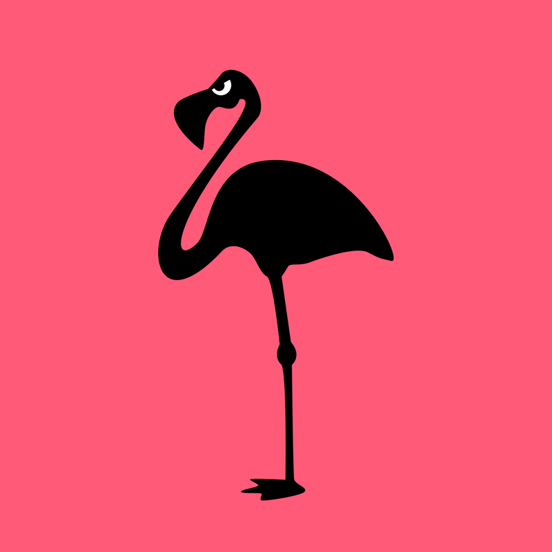 Angry Animals: Flamingo by VrijFormaat