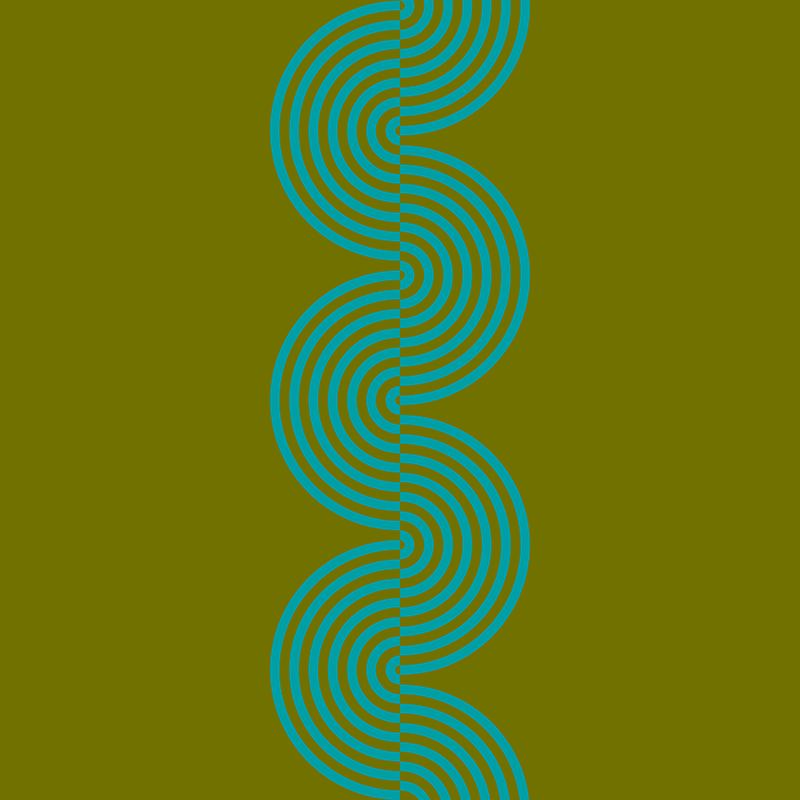 Patterns: Groovey wave pattern (aqua & olive)