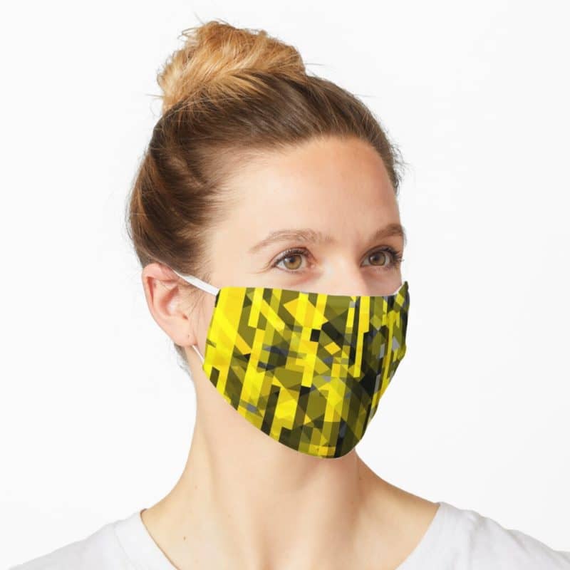 Redbubble facemask with abstract design by VrijFormaat