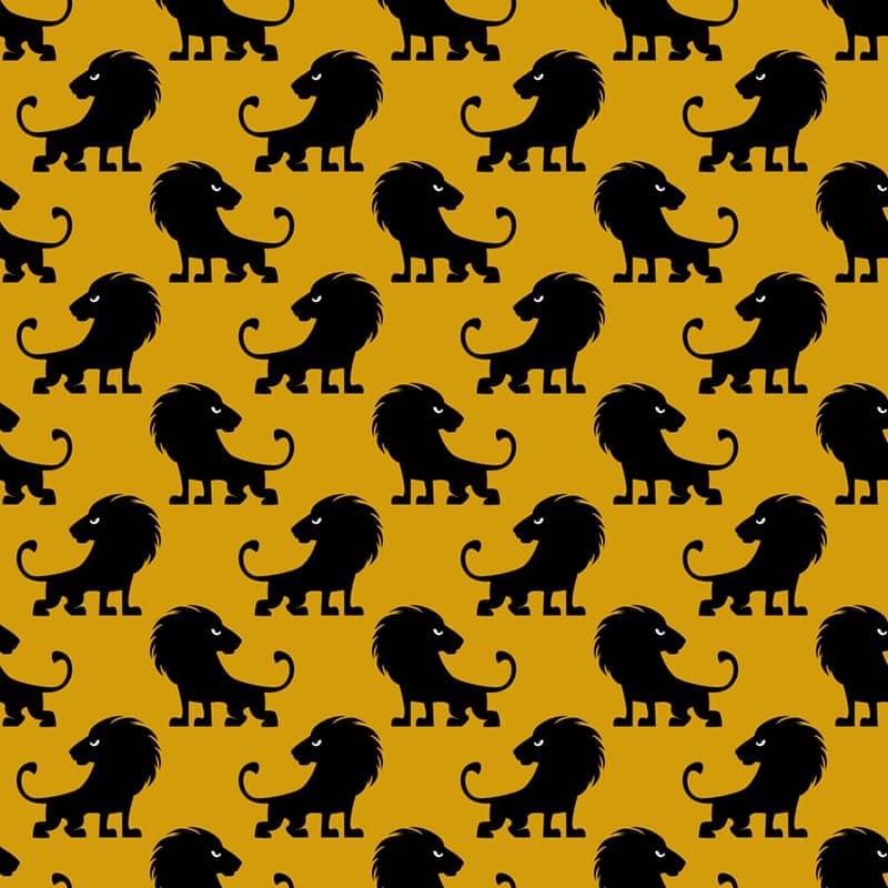 angry animals - lion pattern by VrijFormaat