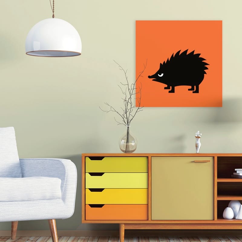 dibond print Angry Animals - Hedgehog ©VrijFormaat