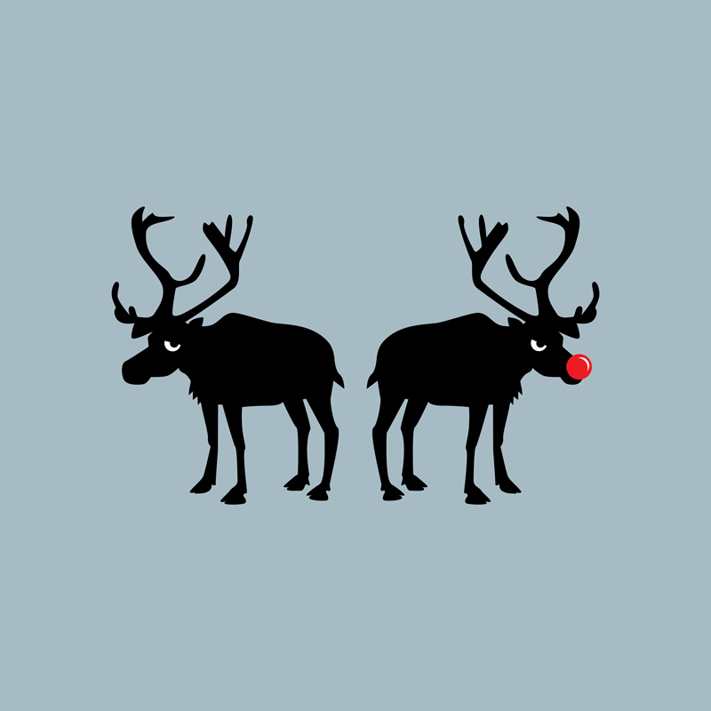 Angry Animals: Rudolph & Prancer by VrijFormaat