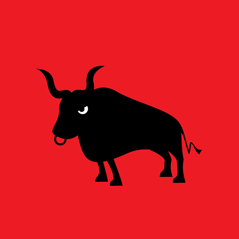 Angry Animals - bull design by VrijFormaat