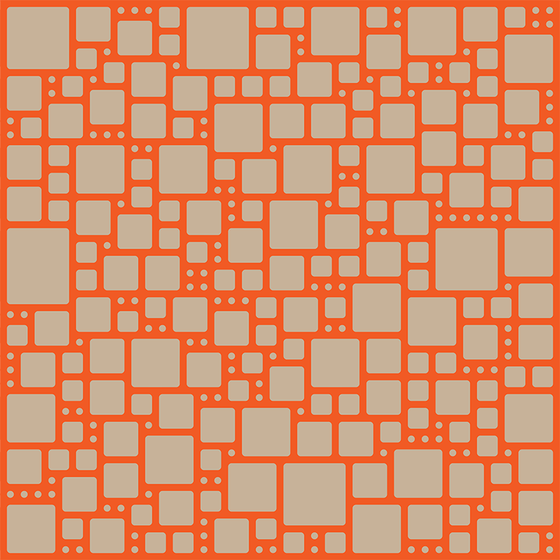 Patterns: Abstract cells (orange & tan)