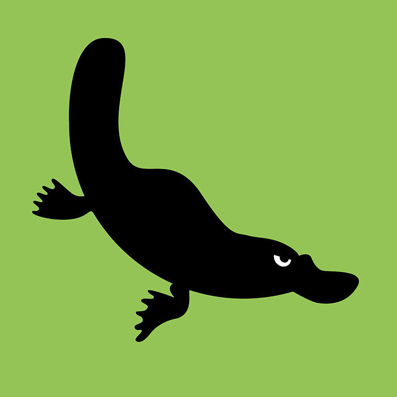 Angry Animals - platypus design by VrijFormaat