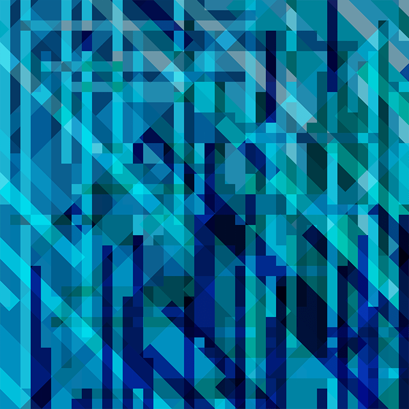 Abstract composition in blues