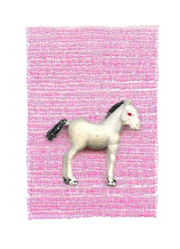 my little foal in a sea of pink